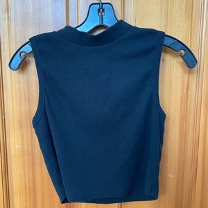 Billabong black high neck cropped tank top